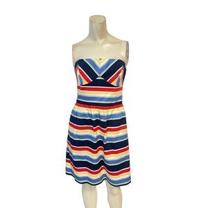 Vineyard Vines Curtain Bluff Stripe Strapless Dress size 2